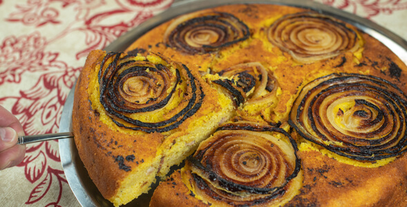 Sweet Onion Upside-Down Cornbread