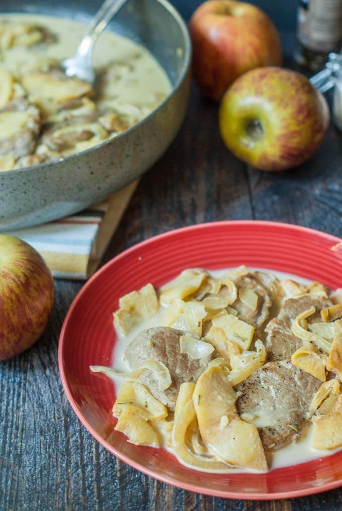 Creamy Pork & Apples Skillet Dinner