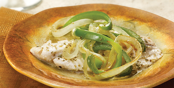 Garden Style Fish w/ Onions and Bell Peppers