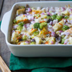 Vegetable Strata with Red Onions and Gruyere 