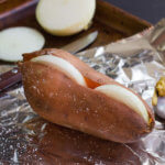 Onion Stuffed Sweet Potatoes