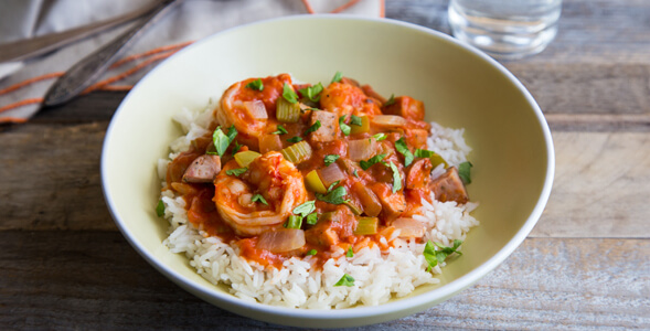 Shrimp and Chicken Sausage Gumbo