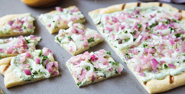 Three Onion Grilled Flatbread