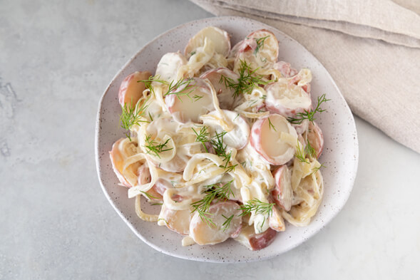 Bistro Potato Salad with Caramelized Onions