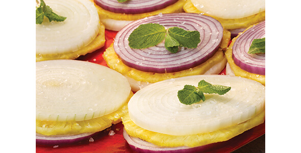 Pineapple Mint Onion Stacks National Onion Association