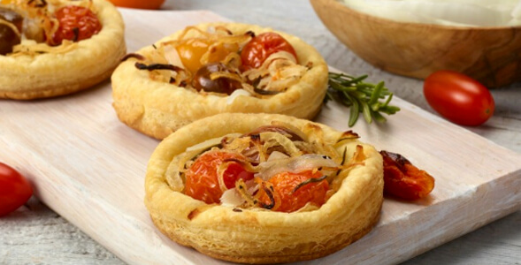 Sweet Onion-Tomato Tartlets National Onion Association