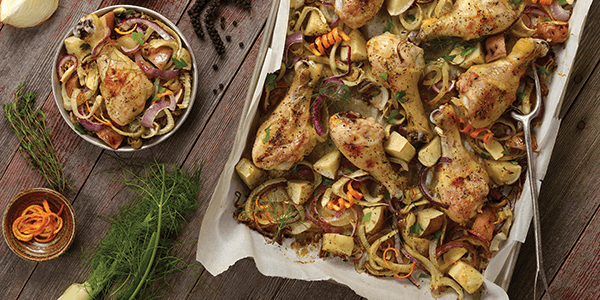 Easy Chicken Citrus, Fennel and Onion Sheet Pan Meal National Onion Association