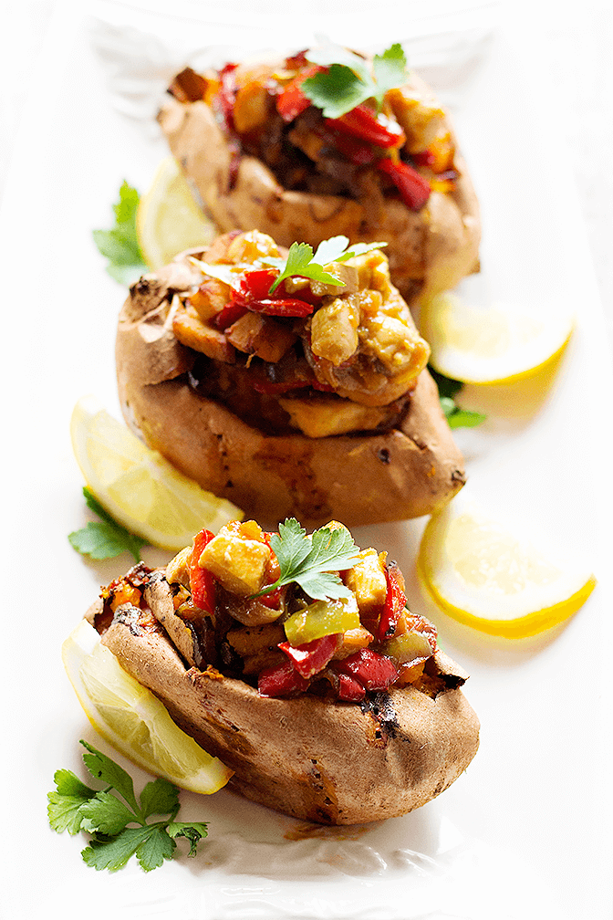 Teriyaki Recipes | Teriyaki Chicken Loaded Sweet Potatoes Recipe from Unicorns in the Kitchen