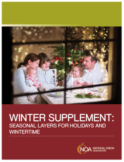 Winter Supplement - Dietitian Toolkit